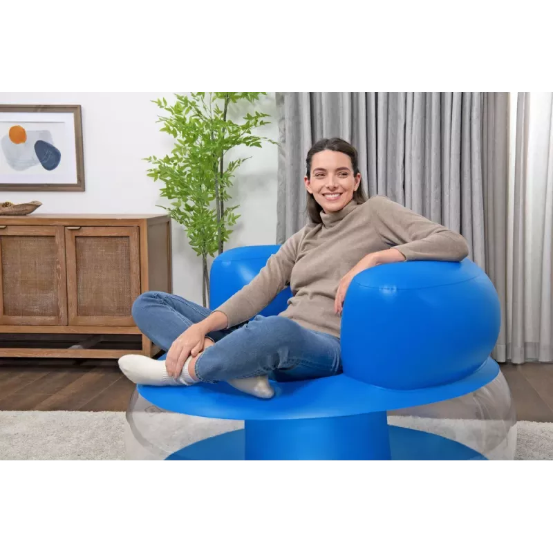 Bestway Silla hinchable azul 112 x 112 x 70 cm