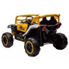 LEAN CARS M1 vehículo a pilas blanco y amarillo 4x4