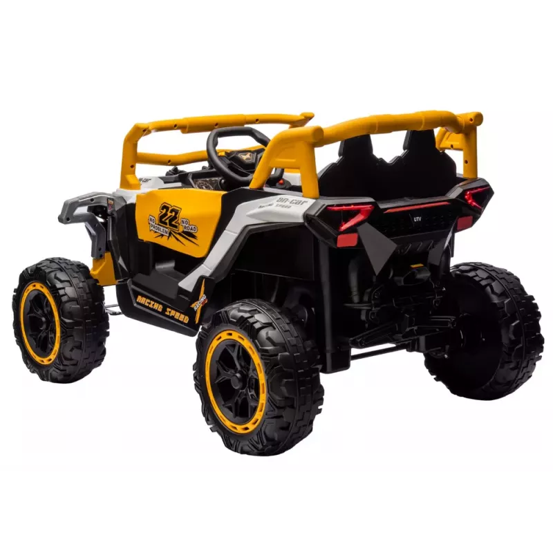 LEAN CARS M1 vehículo a pilas blanco y amarillo 4x4