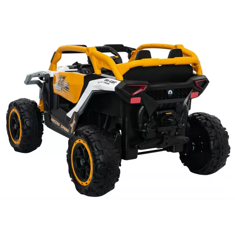LEAN CARS M3 amarillo y blanco vehículo a batería 4x4