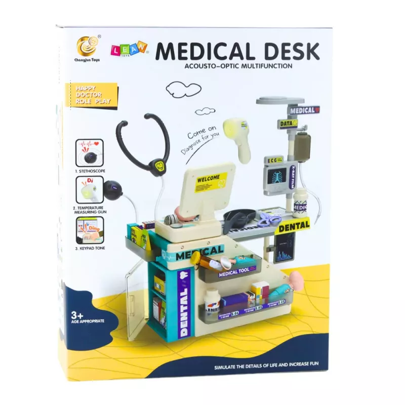 LEAN TOYS set de dentista y farmacéutico con luz y sonido accesorios 51 piezas