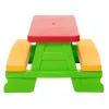 Dorex set de mesa y bancos de jardín para niños verde 5067
