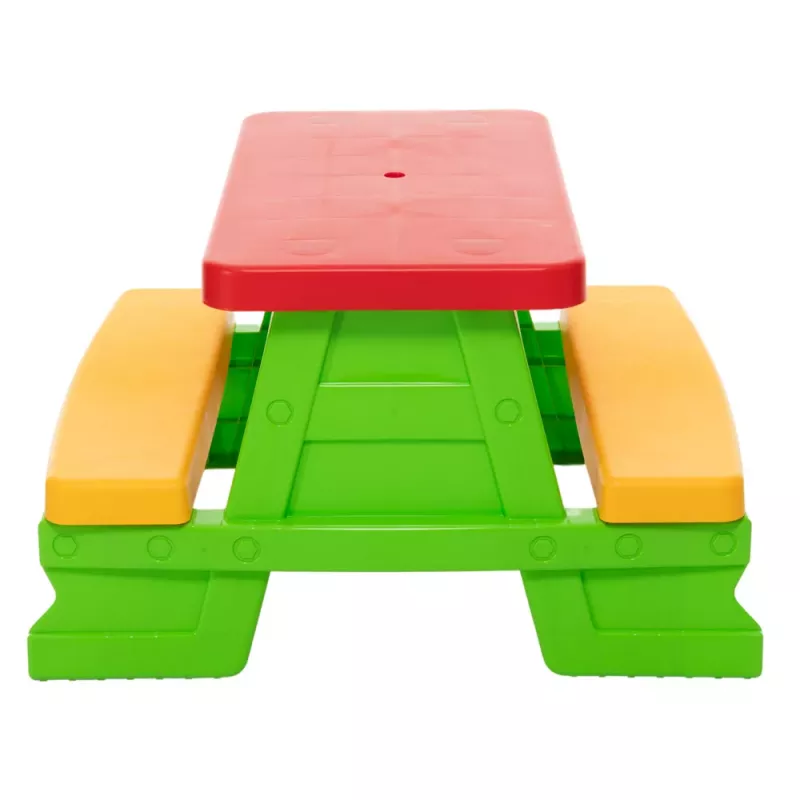 Dorex set de mesa y bancos de jardín para niños verde 5067