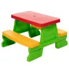 Dorex set de mesa y bancos de jardín para niños verde 5067