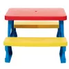 Dorex set de mesa y bancos de jardín para niños azul 5067