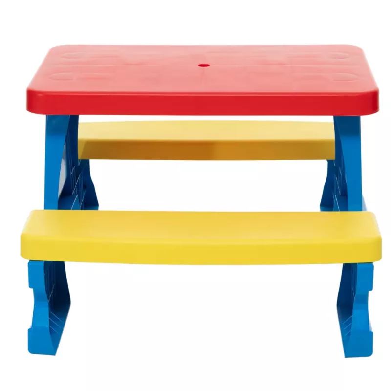 Dorex set de mesa y bancos de jardín para niños azul 5067