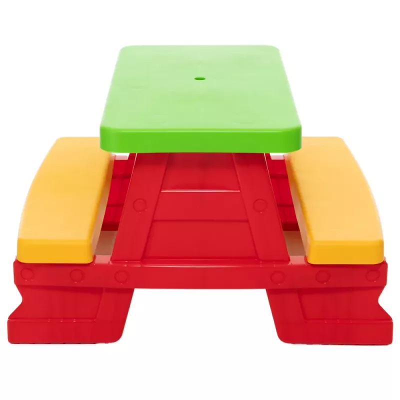Dorex set de mesa y banco de jardín para niños rojo 5067
