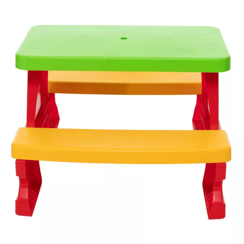 Dorex set de mesa y banco de jardín para niños rojo 5067