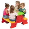 Dorex set de mesa y banco de jardín para niños rojo 5067