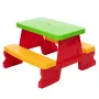 Dorex set de mesa y banco de jardín para niños rojo 5067