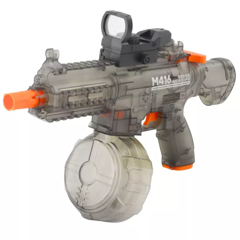 LEAN TOYS pistola de agua eléctrica M416 con visor iluminado 450 ml 8-10 m
