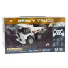 LEAN TOYS excavadora crawler RC teledirigida con luz y sonido, blanca, escala 1:24