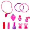 LEAN TOYS set de belleza tocador en maleta 2 en 1 accesorios unicornio rosa