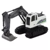 LEAN TOYS excavadora crawler RC teledirigida con luz y sonido, blanca, escala 1:24