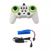 LEAN TOYS excavadora crawler RC teledirigida con luz y sonido, blanca, escala 1:24