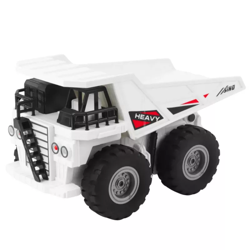 LEAN TOYS volquete teledirigido RC con luz y sonido blanco 1:24