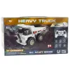 LEAN TOYS volquete teledirigido RC con luz y sonido blanco 1:24