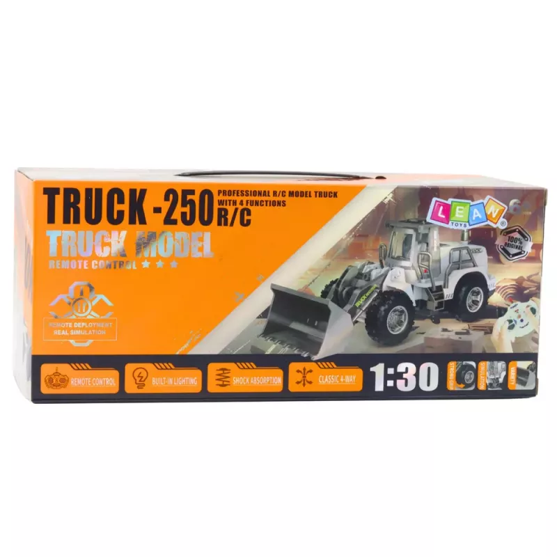 LEAN TOYS excavadora de construcción teledirigida RC con luces blanca 1:30