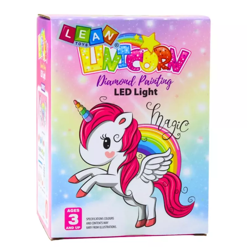 LEAN TOYS kit creativo unicornio en un frasco diamantes lámpara nocturna mando a distancia DIY