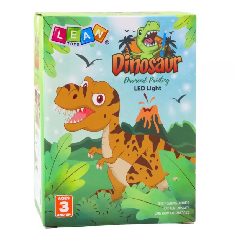 LEAN TOYS kit creativo DIY dinosaurios en un frasco luz nocturna mando a distancia