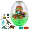 LEAN TOYS kit creativo DIY terrario de dinosaurio con luz nocturna control por voz