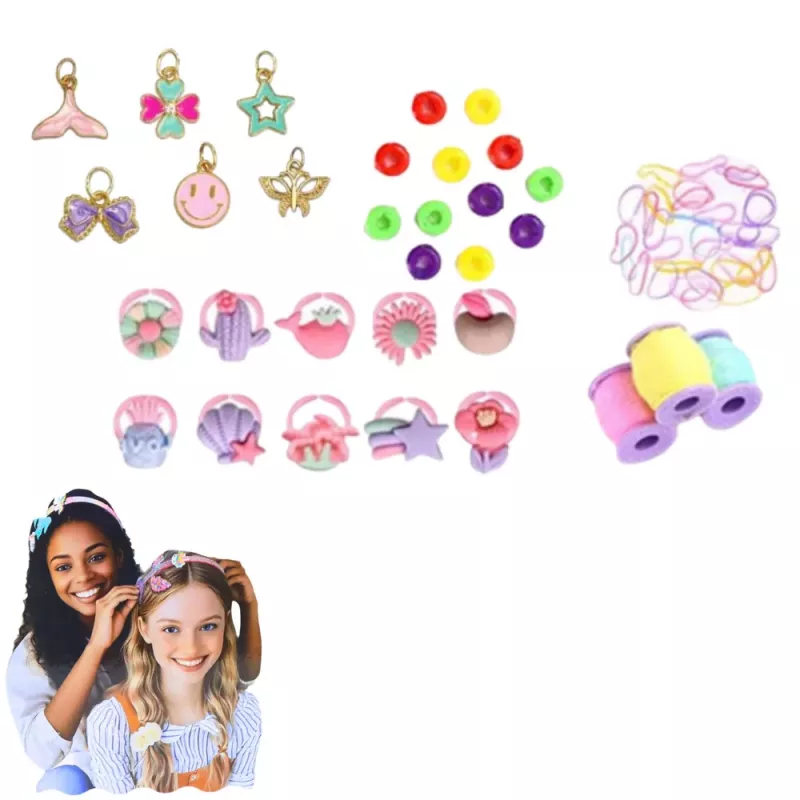LEAN TOYS set creativo DIY para hacer diademas de unicornio con adornos brillantes