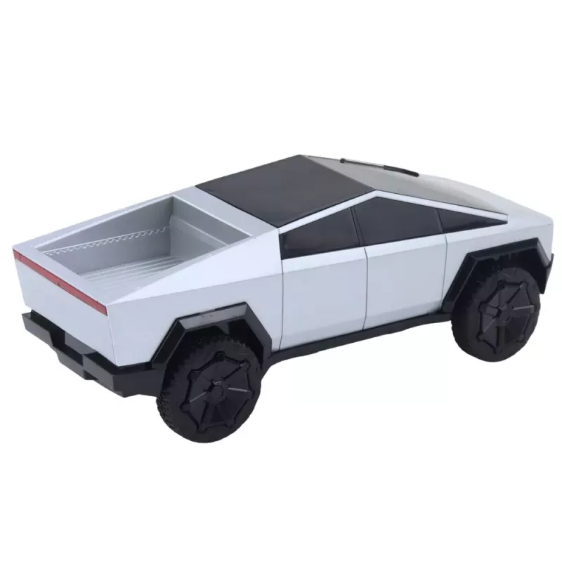Double E coche teledirigido RC pickup con luces LED plateado 1:16 4WD 2,4 GHz