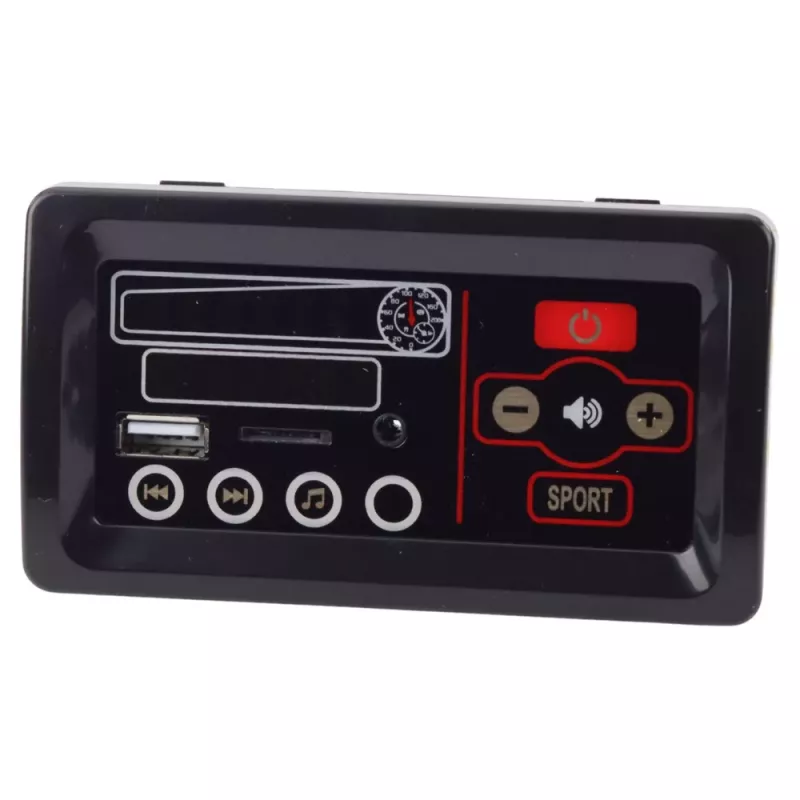 LEAN CARS panel de música para vehículo a batería 12V - negro