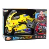 LEAN TOYS Taller DIY 2 en 1 Moto con Luces, Sonidos y Humo Amarillo 43cm