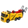 LEAN TOYS Grúa de rescate con gancho y plataforma, luces y sonidos 1:16