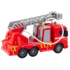 LEAN TOYS Camión de bomberos con escalera, luces, sonidos y chorro de agua 1:16