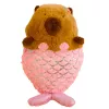 LEAN TOYS Peluche capibara sirena rosa 28cm