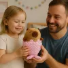 LEAN TOYS Peluche capibara sirena rosa 28cm