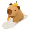 LEAN TOYS Pulsera de peluche autoajustable ganso con capibara