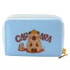 LEAN Monedero de dos compartimentos con ranuras para tarjetas capibara azul 12.5 x 8.5 cm