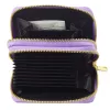 LEAN Monedero de dos compartimentos con ranuras para tarjetas capibara morado 12,5 x 8,5 cm
