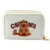 LEAN Monedero de dos compartimentos con ranuras para tarjetas capibara blanco 12.5 x 8.5 cm