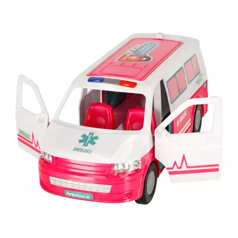 LEAN TOYS Hospital móvil ambulancia 2 en 1 muñeca doctora con accesorios médicos