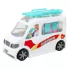 LEAN TOYS Hospital móvil ambulancia con camilla 2 en 1 muñeca doctora con accesorios