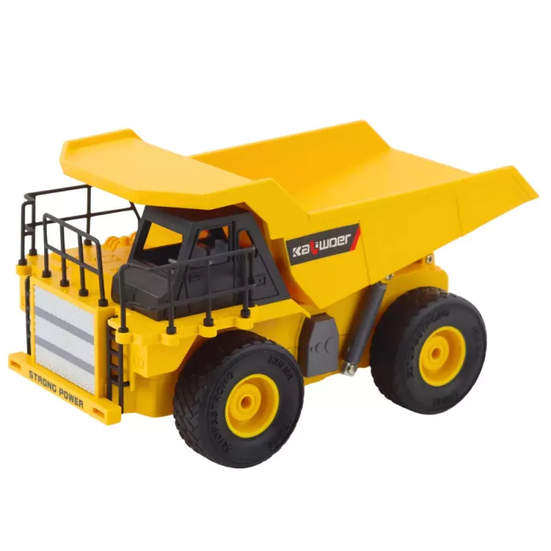 LEAN TOYS Volquete de obra RC con mando a distancia y luces LED 1:24