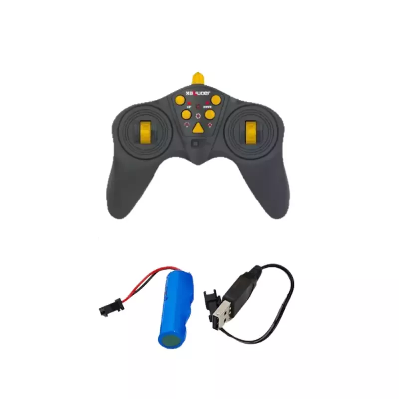 LEAN TOYS Volquete de obra RC con mando a distancia y luces LED 1:24