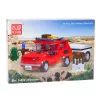 LEAN TOYS Set de bloques de construcción coche Fiat 126 Maluch con remolque 393 piezas