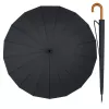 LEAN Paraguas automático grande con protección para brazos 24 varillas negro 115 cm