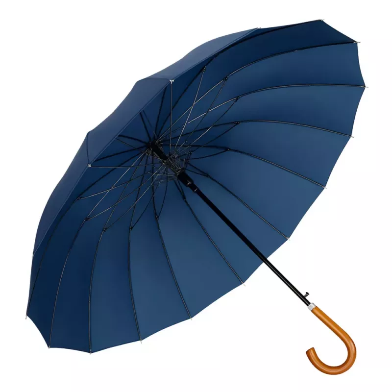 LEAN Paraguas automático grande con funda de hombro 24 varillas azul marino 115 cm