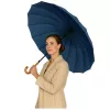 LEAN Paraguas automático grande con funda de hombro 24 varillas azul marino 115 cm