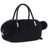 LEAN TOYS Bolso de peluche con forma de gato y asas de cadena, negro