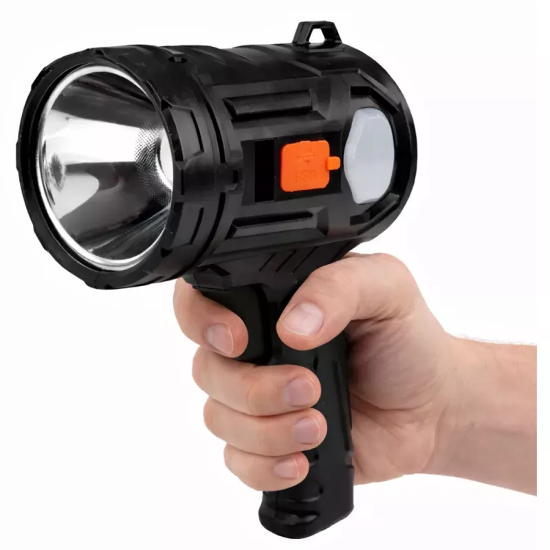LEAN Foco linterna LED solar 6 modos powerbank filtros intercambiables 19 cm