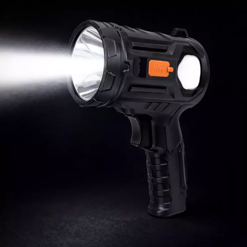 LEAN Foco linterna LED solar 6 modos powerbank filtros intercambiables 19 cm