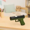 LEAN TOYS Pistola de juguete con dardos de espuma y casquillos verde - pack de 100