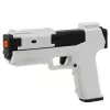 LEAN TOYS Pistola de juguete con dardos de espuma y casquillos blanco (pack de 100)